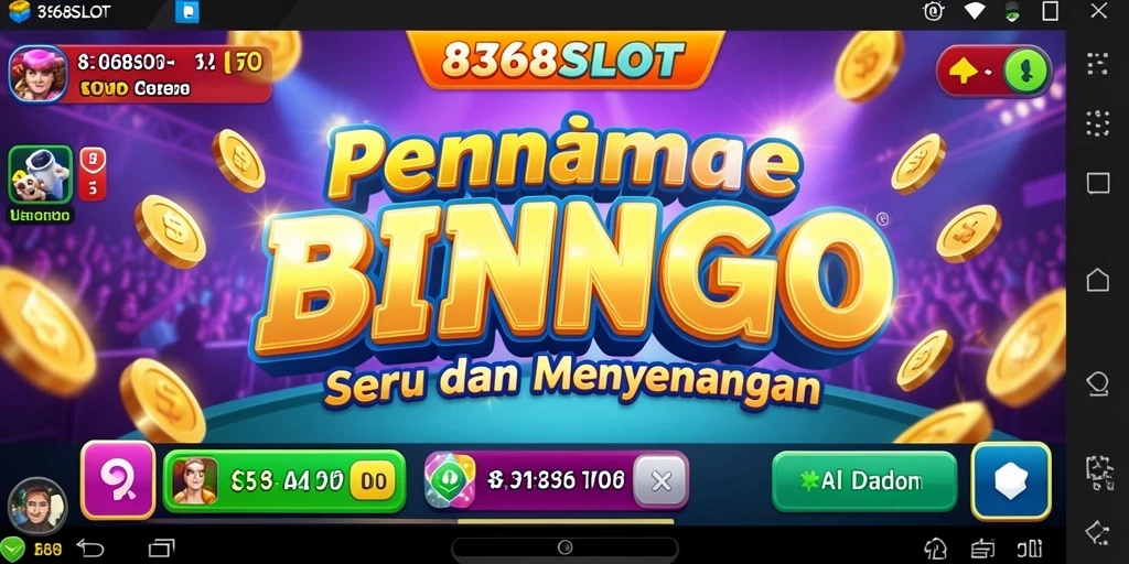Tangkapan layar utama 8368SLOT menampilkan gameplay seru Bingo.