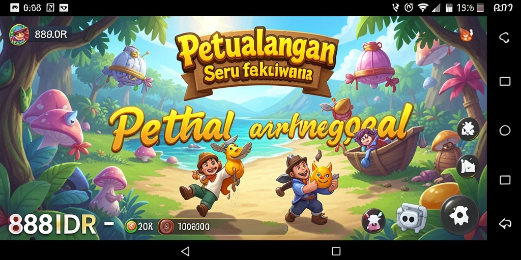 Tampilan gameplay petualangan yang mendebarkan di 888IDR.