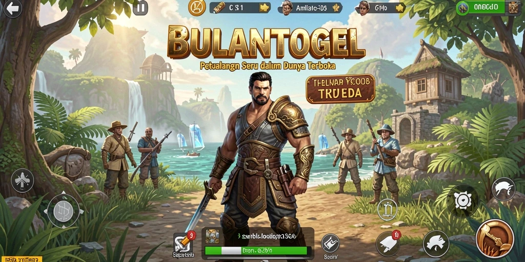Screenshot gameplay BULANTOGEL menampilkan petualangan seru di dunia terbuka.