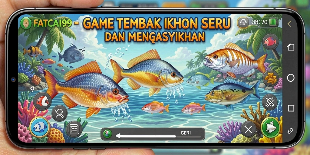 Tangkapan gambar dari gameplay seru Tembak Ikan.