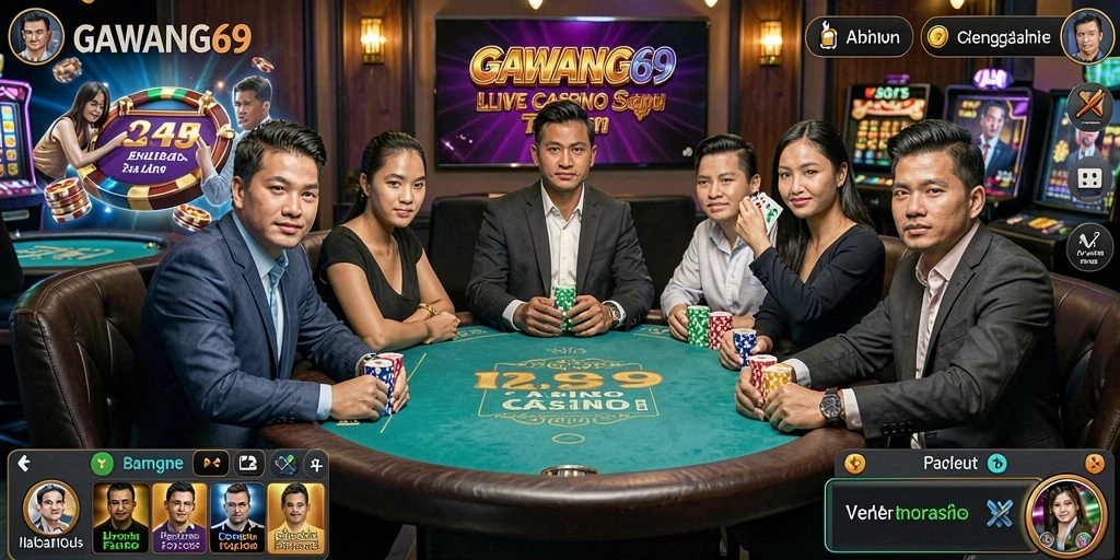 Tampilan gameplay Live Casino yang interaktif dan mendebarkan.