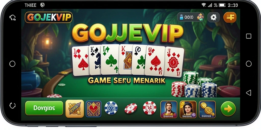 Tampilan seru gameplay GOJEKVIP dalam permainan Domino.