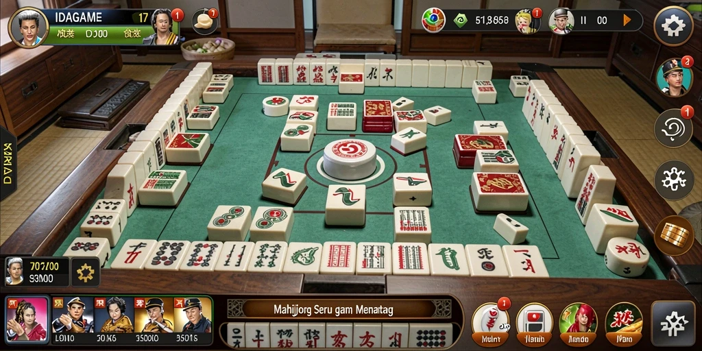 Tampilan gameplay Mahjong yang menarik dan seru.