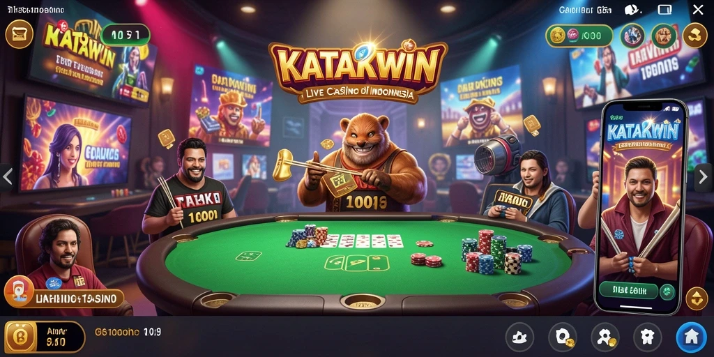 Tampilan menarik dari gameplay KATAKWIN Live Casino.