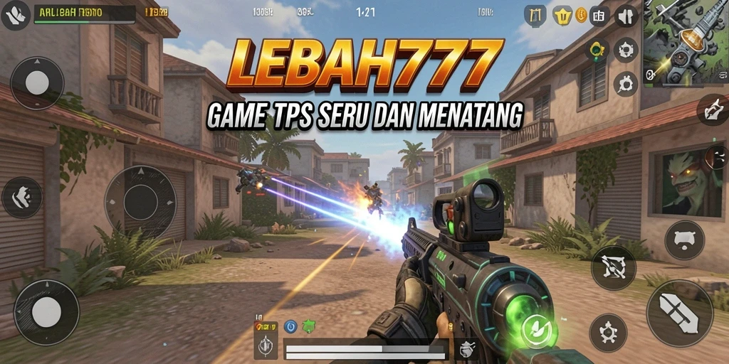 Screenshot gameplay seru LEBAH777 di medan perang TPS.