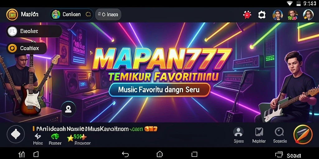 Screenshot gameplay MAPAN777 yang menampilkan antarmuka aplikasi musik.