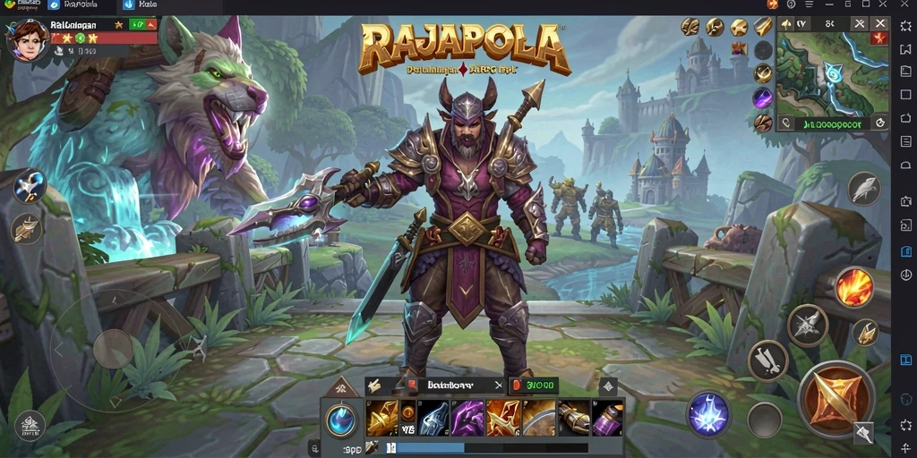 Tangkapan layar gameplay RAJAPOLA menampilkan aksion seru dan menarik.