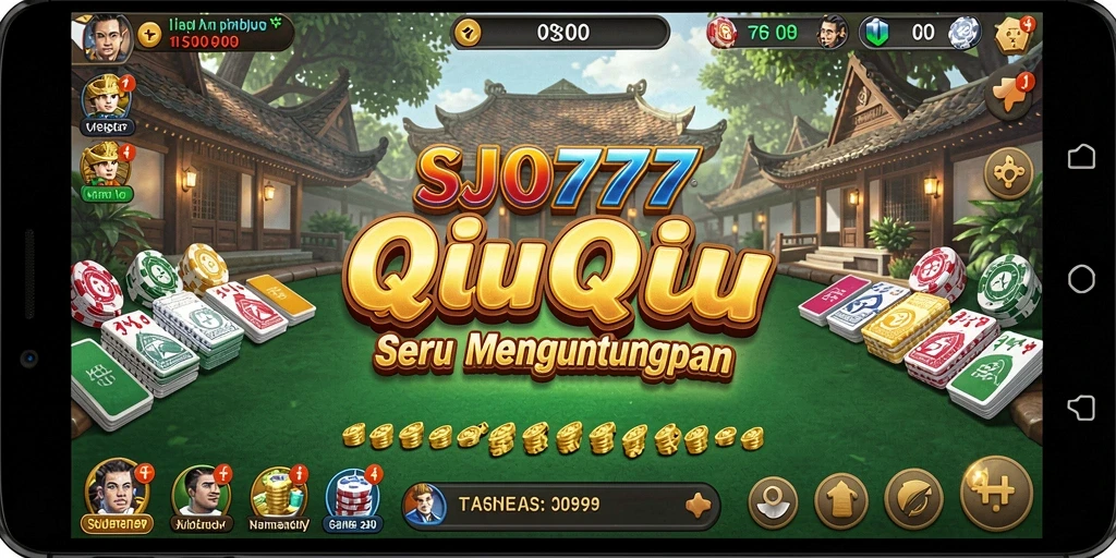 Gameplay seru QiuQiu di SJO777 dengan teman-teman.
