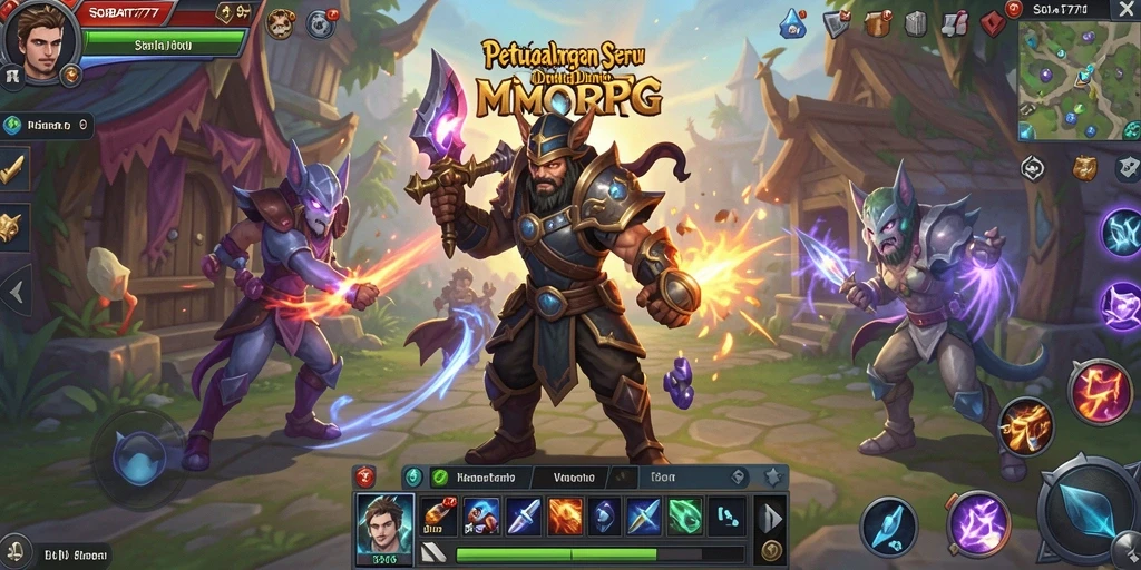 Screenshot menarik dari gameplay SOBAT777 di dunia MMORPG yang luas.
