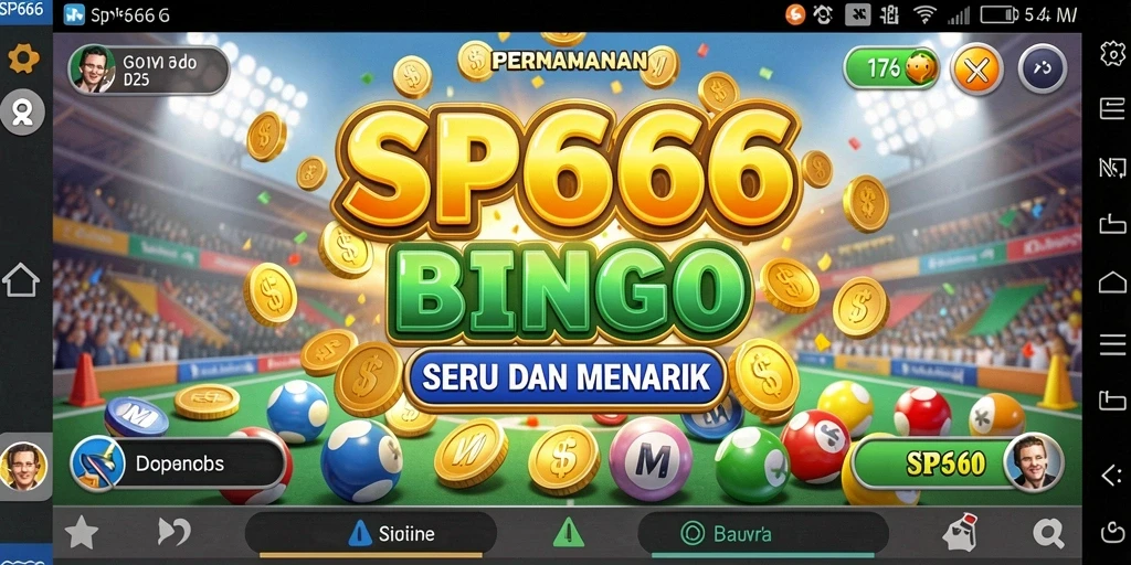 Tampilan utama SP666 dengan gameplay Bingo yang seru dan interaktif.