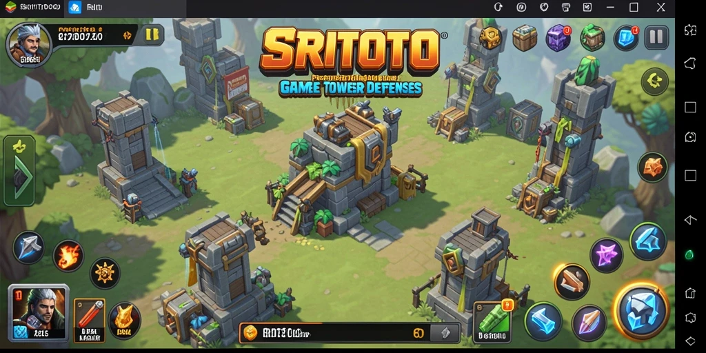 Tangkapan layar utama SRITOTO menampilkan aksi strategis dalam gameplay Tower Defense.